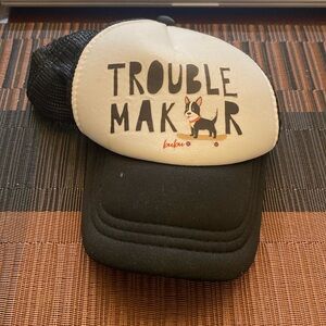 Child’s SnapBack hat with “trouble maker graphic